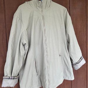 London Fog Lilac Plaid Rain Coat 1X
